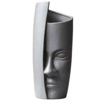 

Human Face Art Vase Living Room Ceramic Flower Home Decoration Flower Vase