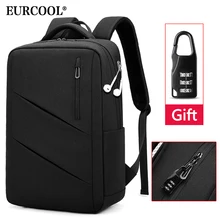 EURCOOL, мужской рюкзак для путешествий, подростковая, школьная, модная, 15,6 дюймов, сумка для ноутбука, водонепроницаемый, мужской, Mochilas, большой объем, рюкзаки, n1974