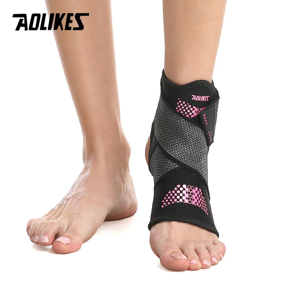 AOLIKES tobilleras elásticas para gimnasio, unidad, para tobillo, para correr, correa de tejido 3D|Tobillera| - AliExpress