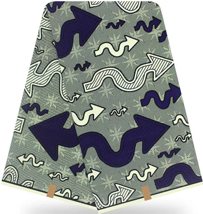 Африканская восковая печатная ткань Африканская настоящая восковая печать 6 ярдов хлопок ткань Анкара ткань для лоскутного HH-B116 - Цвет: 41