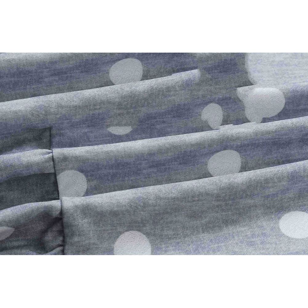 Новое Короткое женское платье Vestido с рюшами и принтом в горошек, сексуальное пляжное платье с запахом, винтажное летнее праздничное платье с длинным рукавом