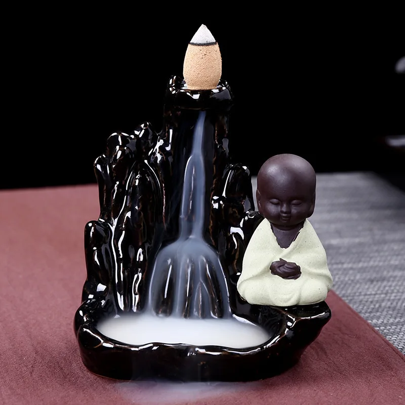 

Dehua Reverse Flow Censer Ceramic Reverse Flow Incense Censer Reverse Flow Smoky Home Monk Decoration Buddhism Supplies