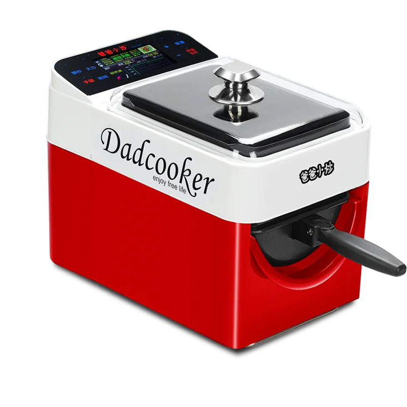 Dadcooker, автоматический робот для приготовления пищи, интеллектуальная машина для приготовления пищи, домашний горшок, антипригарная жарочная машина с антипригарным покрытием - Цвет: Красный