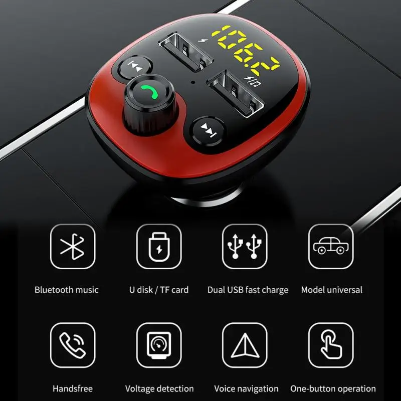 VODOOL BT21 Bluetooth fm-передатчик Handsfree автомобильный комплект MP3-плеер Универсальный 3.1A USB Автомобильное зарядное устройство Поддержка TF карты музыкальный плеер