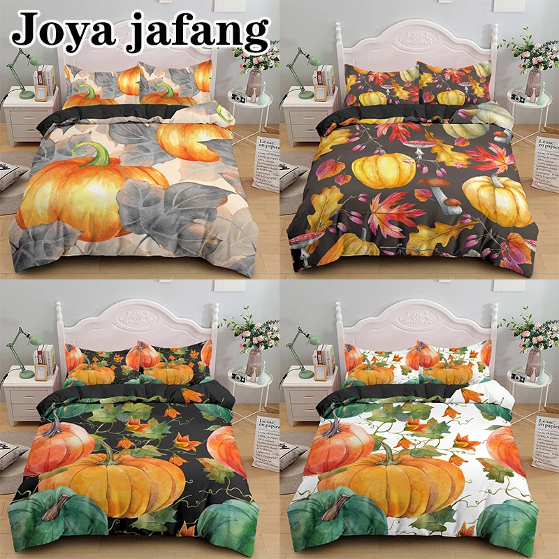 

Pumpkin Bedding Set Printed Duvet Cover&Pillowcase Size Quilt Cover Bedclothes Comforter Cover 2/3Pcs