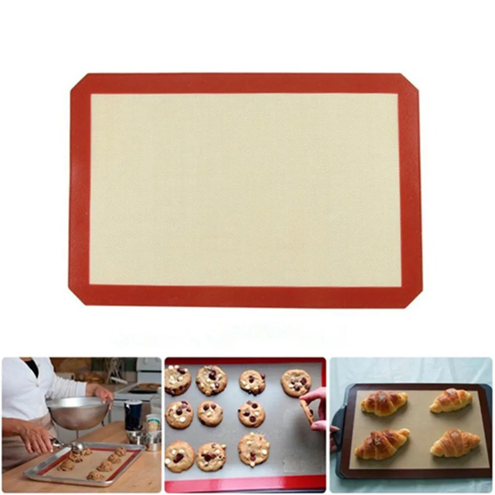 Newest Silicone Baking Mats Non Stick Baking Microwavable Sheet Liner Pads Kitchen Tools for Bread Cookie Macaroon Biscuits