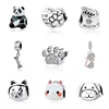 Original 925 Sterling Silver Charm Bead Love Pets Dog Cat Paw Print Panda Pendant Charms Fit Pandora Bracelets Women DIY Jewelry ► Photo 1/6