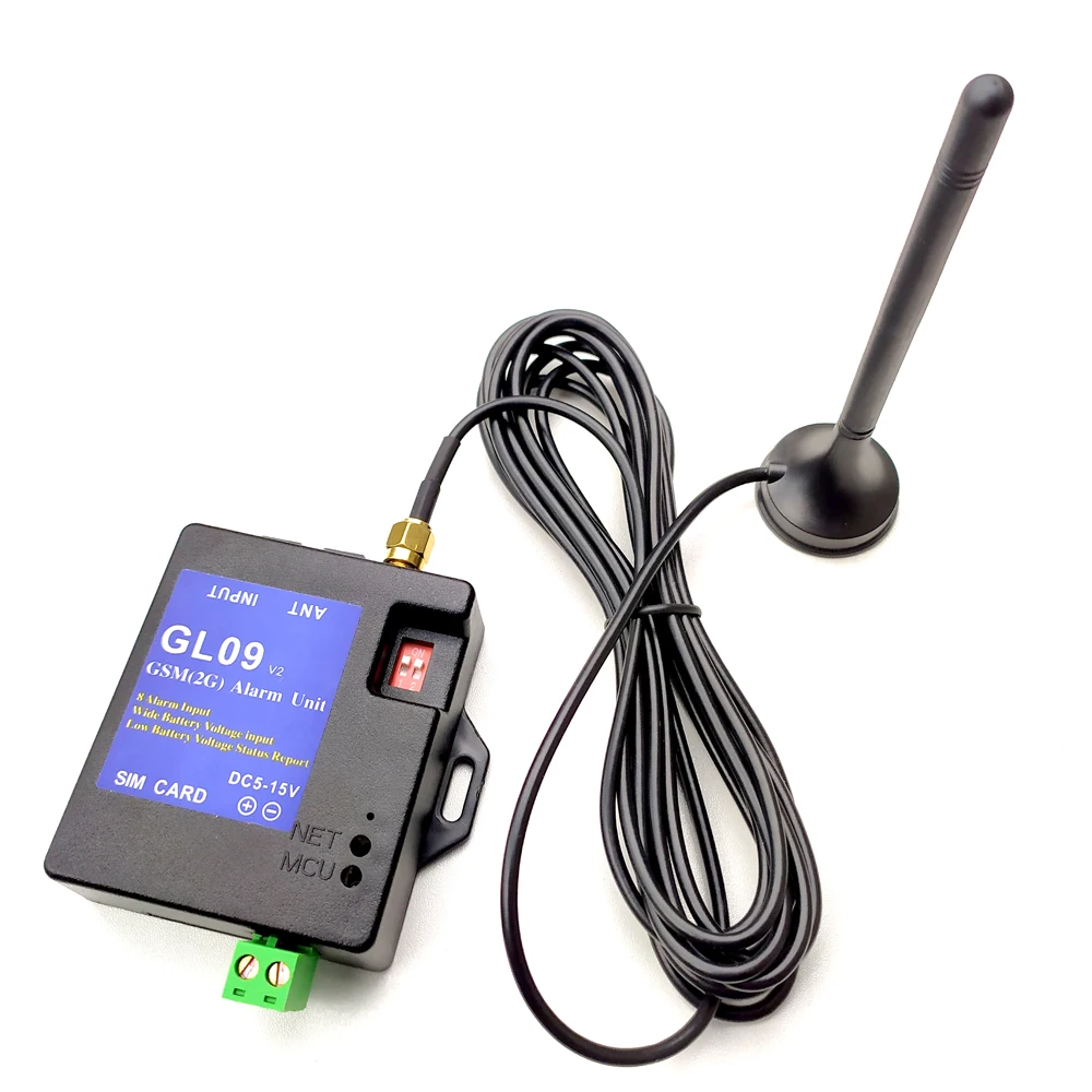 

Portable DC5V GL09 Intelligent Low Consumption Compatible Eight Alarm Inputs Power-save Working SMS Alert Alarm System For GA09
