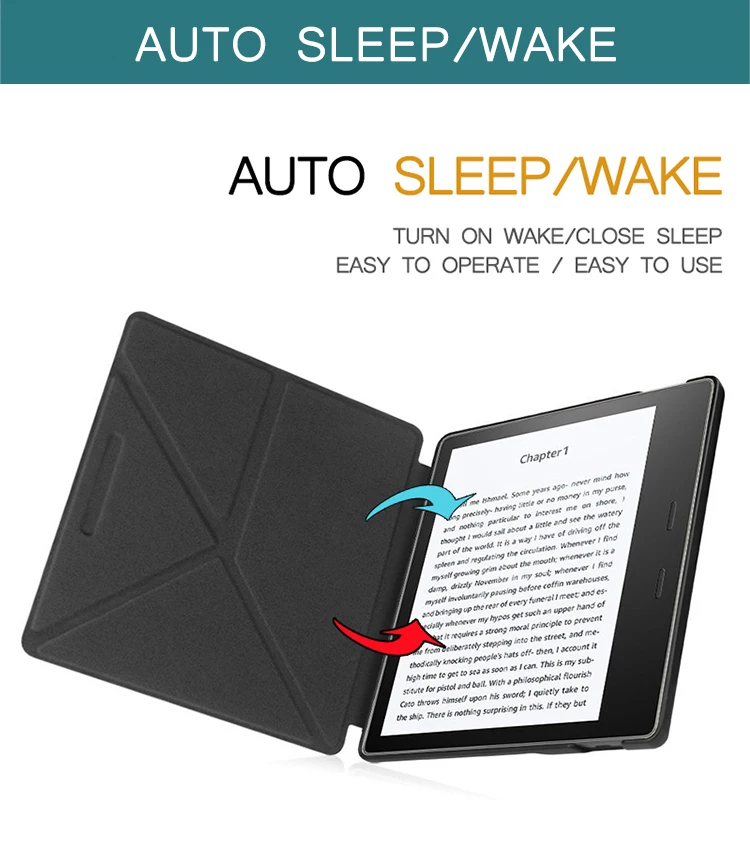 Умный чехол для электронных книг Kindle Oasis 2(только выпуск 9 поколения-)-тонкий Чехол-подставка оригами с функцией автоматического сна/пробуждения
