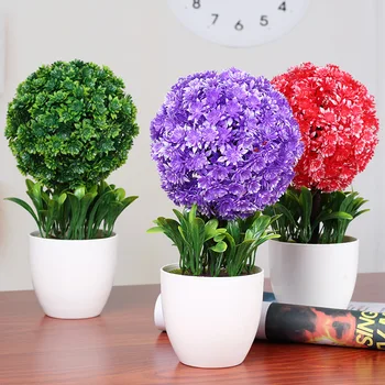 

Simulation Bonsai Office Desktop Ornaments Artificial Flower Imitation Flowers Small Pot Plant Decoration Potted Plant Polyester