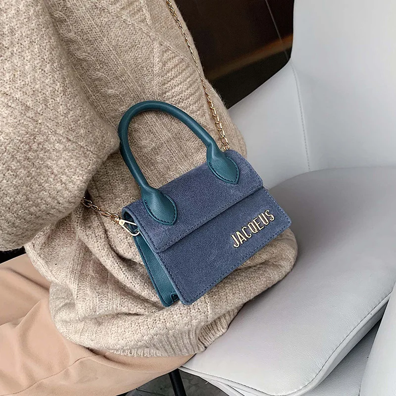 

Small Totes Big Handle Designer Shoulder Handbag Square Women Crossbody Bag Female Removable Shoulder Strap Clutch Bag Jacquemus