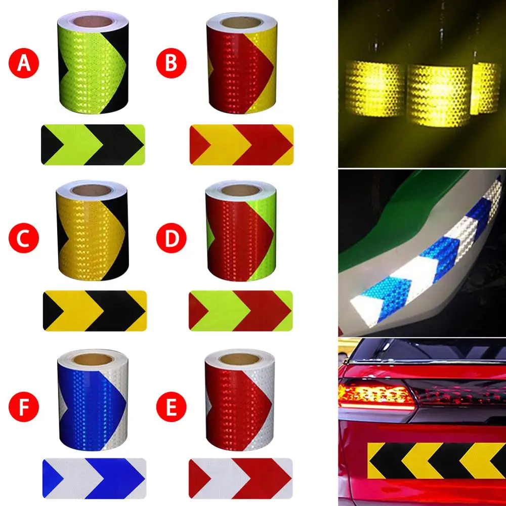 

5cm*300cm Car Arrow Reflective Tape Decoration Stickers Car Warning Safety Reflection Tape Film Auto Reflector Sticker