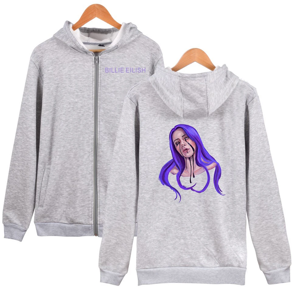 Kpop Singers куртка Billie Eilish пальто на молнии Толстовка мужская хип хоп Супер пуловер со звездами Повседневная Толстовка Осенняя уличная одежда