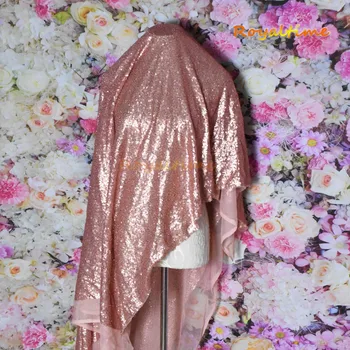 

Royaltime 1M/2M DIY 3mm Fabric Sequin Paillette Matte Blush Sparkly Glitter Fabric for Dress Stage Party Wedding Decoration
