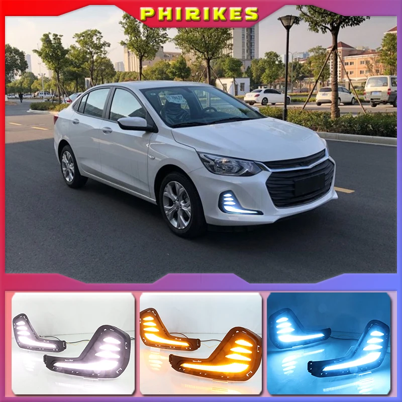 

2PCS For Chevrolet Cavalier 2020 12V ABS LED DRL Daytime Running Lights Turn Signal Fog Lamp Car Styling