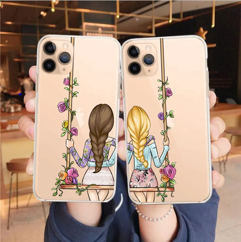 Силиконовые чехлы для телефонов девочек Bff Best Friends Forever iPhone 11 Pro Max Xs 6 6S 7 8 Plus X XR XS MAX 5S