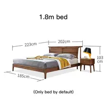 Nordic Ash Wood Bed 1.5 Meters 1.8M Double Modern Simple Fashion Wedding Bed For Master Room In High Quality Bedroom Furniture 