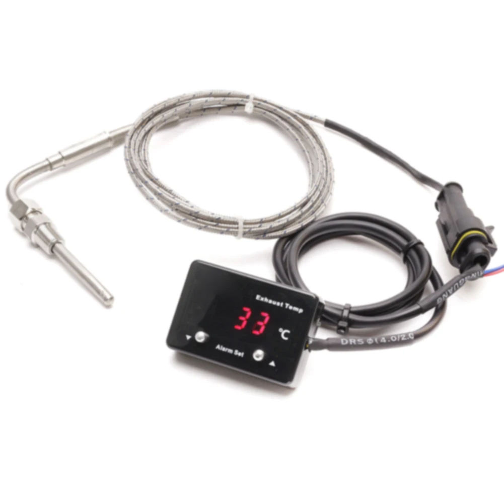 

Accessories Car Modified Metal Gas Mini Motorcycles Colorful Pyrometer With Sensor Parts Exhaust Temp Gauge LED Digital Display
