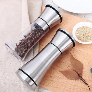 

10Manual Salt Pepper Grinder Mill Refillable Adjustable Grinder Spice Mill Kitchen Tools Portable