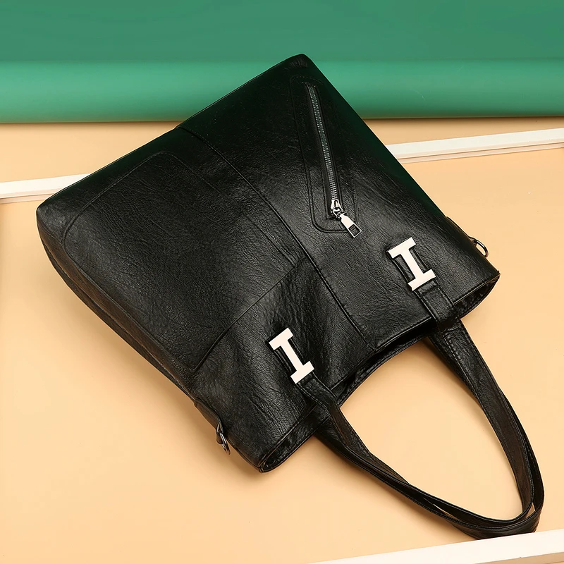 Luxury Handbags Designer Letter Pu Leather Women Shoulder Bags High Capacity Ladies Crossbody Bag Fashion Casual Female Tote Bag
