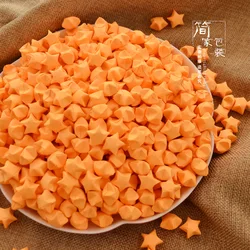 Handmade Origami Lucky Stars - 200 Piece Set for Special Occasions and Celebrations (Orange)