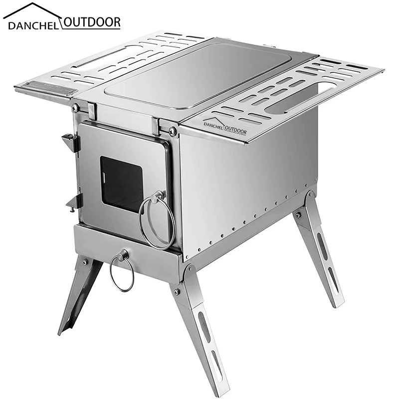 DANCHEL OUTDOOR Портативная палатка из нержавеющей стали деревянная плита с трубкой