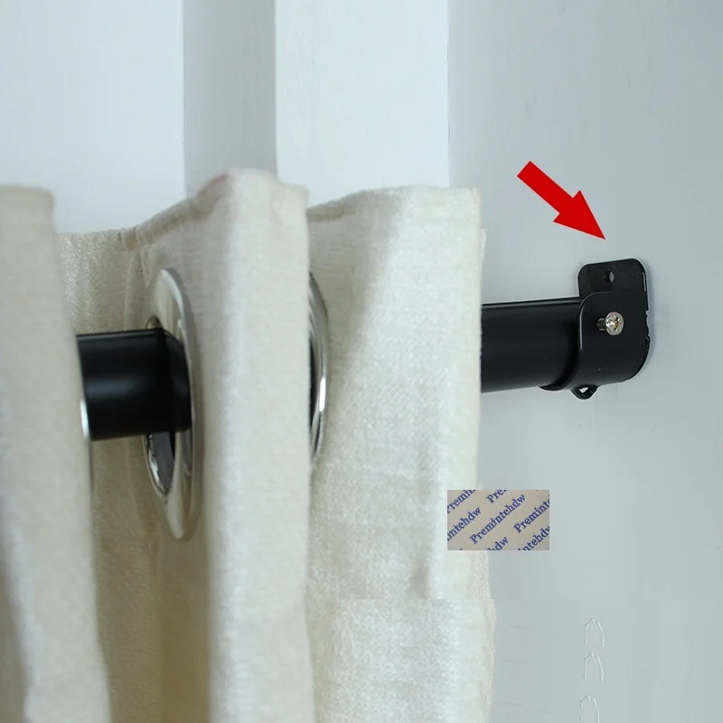 4Pcs Steel Wall Mount Open Flange Holder Bracket For Curtain Drapery Rod Rose Gold Matte Black White