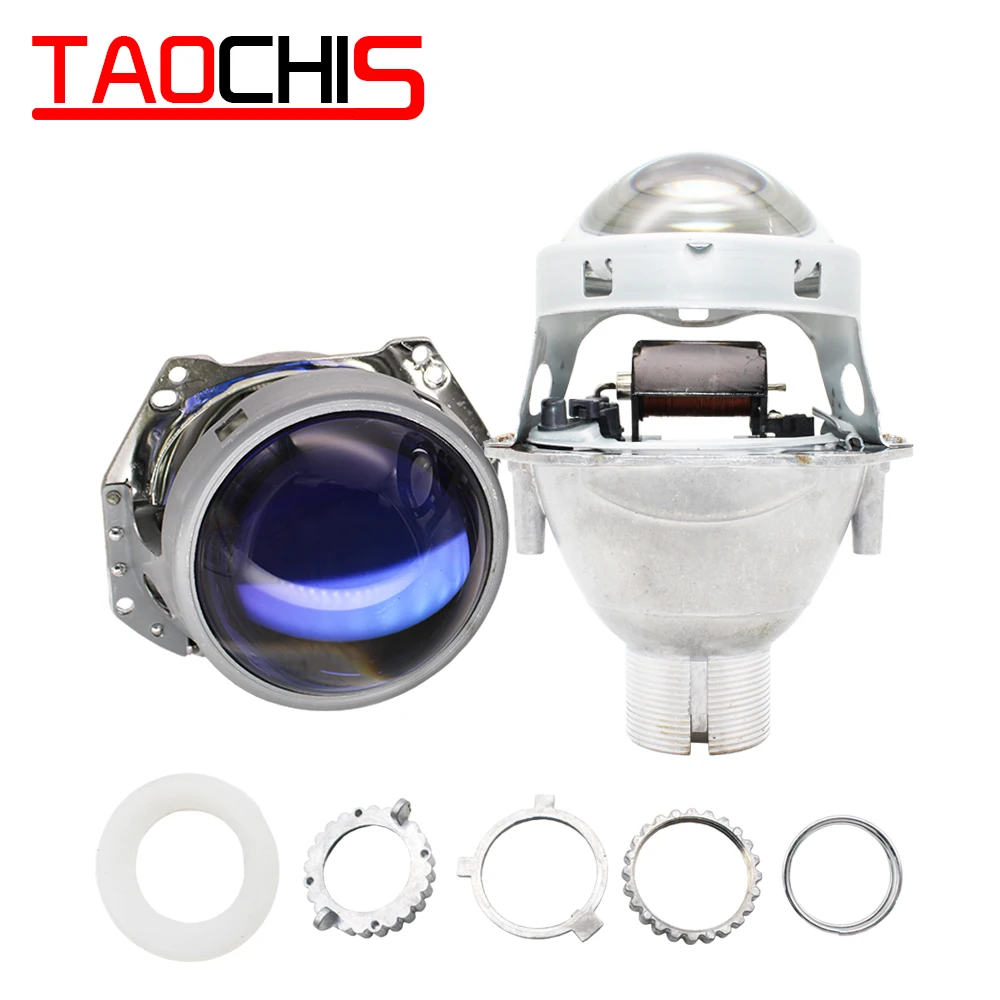 TAOCHIS 2pcs Auto Car Headlight 3.0 Inch Bi-xenon Hella 5 3R H4 Non-destructive Installation Projector Lens Retrofit D2S D2H | Автомобили