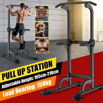 Indoor Pull Up Bar Adjustable Horizontal Bars Multifunction Workout Pull Up Station Power Tower Home Gym Fitness Equipment 150kg 1