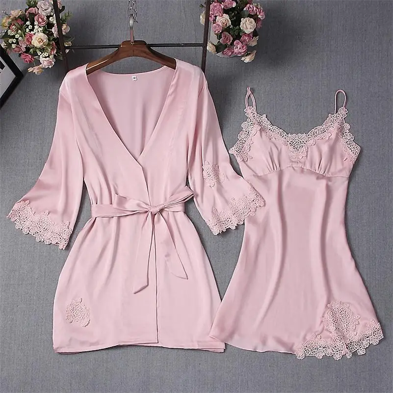 Для женщин Пижама; костюм для сна льда шелковая ночная рубашка для женские одеяния Для женщин Пижама 5 шт./компл. пижамы - Цвет: Style  17