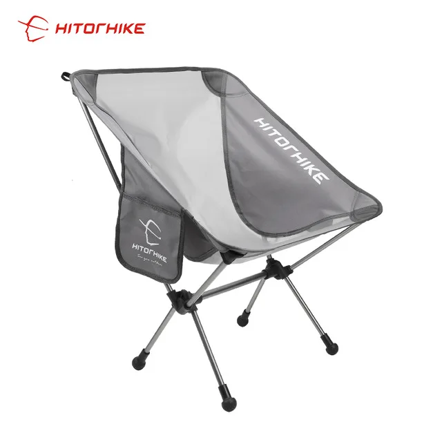 grey Hitorhike туристическое сверхлегкое складное кресло сверхтвердое с высокой нагрузкой на открытом воздухе для кемпинга портативное пляжное Походное сиденье для пикника рыболовное кресло - Цвет: grey
