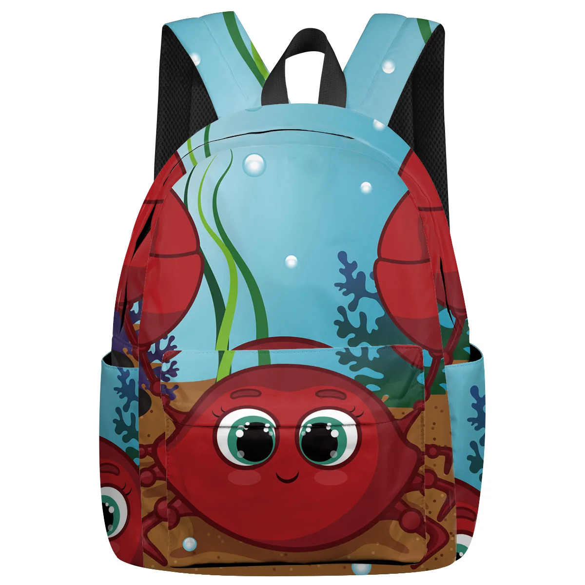 

WHEREISART Cartoon Crab Red Backpacks College Backpacks Notebook Backpack Scratch Resistant Business Daypack Outdoor Explorer