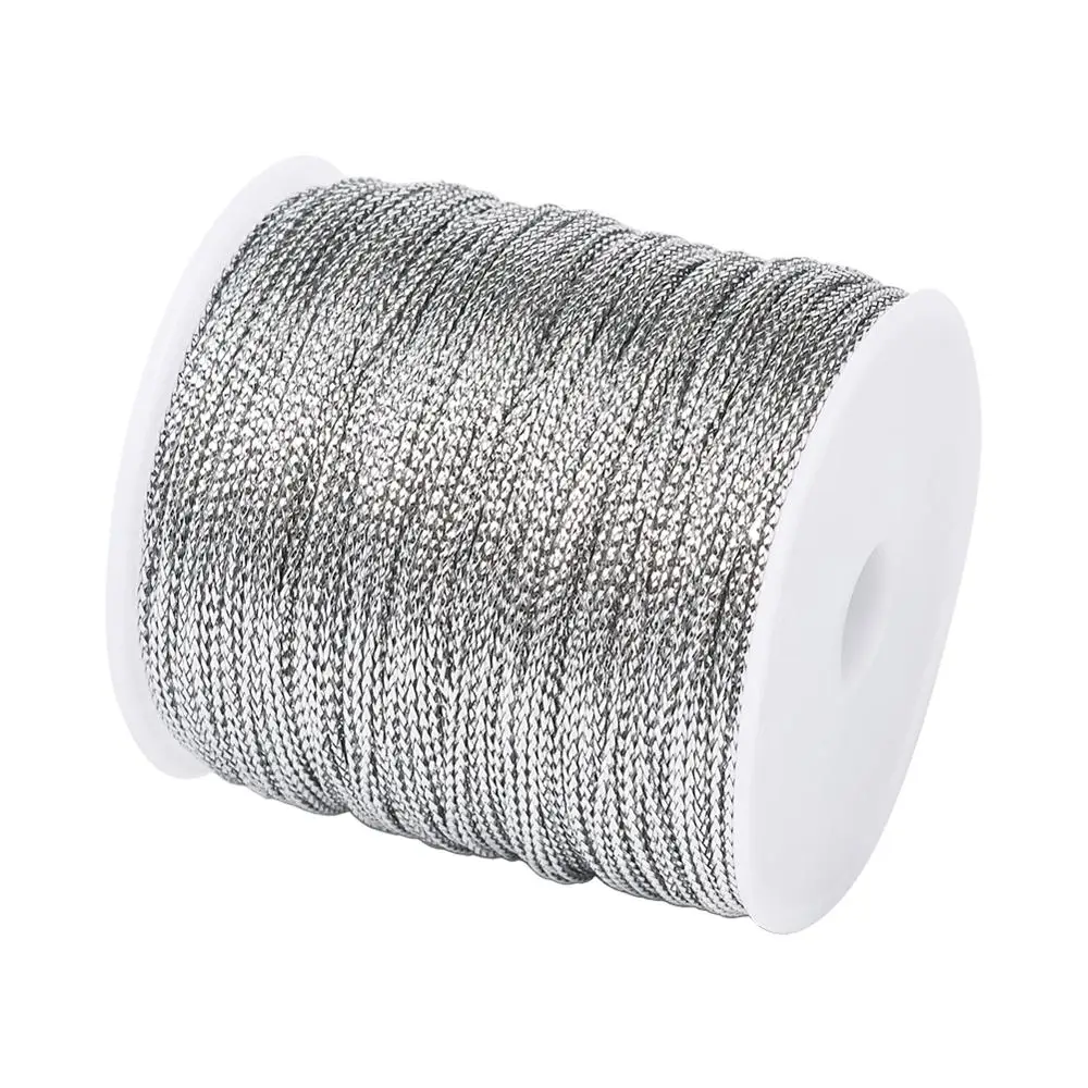 100m/roll 1mm Braided Thread Metallic Cords For Jewelry Making String
