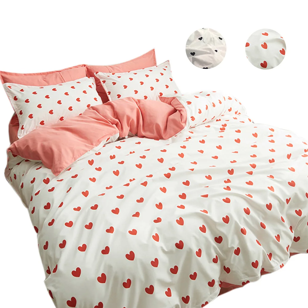 

EverChic Simple and small fresh four-piece bedding cotton sheets quilt cover cotton single double bed student sheets
