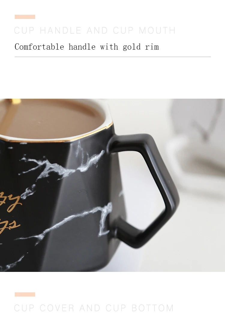 Креативная мраморная глазурь керамическая кружка фарфоровая ромбовидная форма питьевой чай Кружка для завтрака офисная вода кофейные чашки для мужчин и женщин