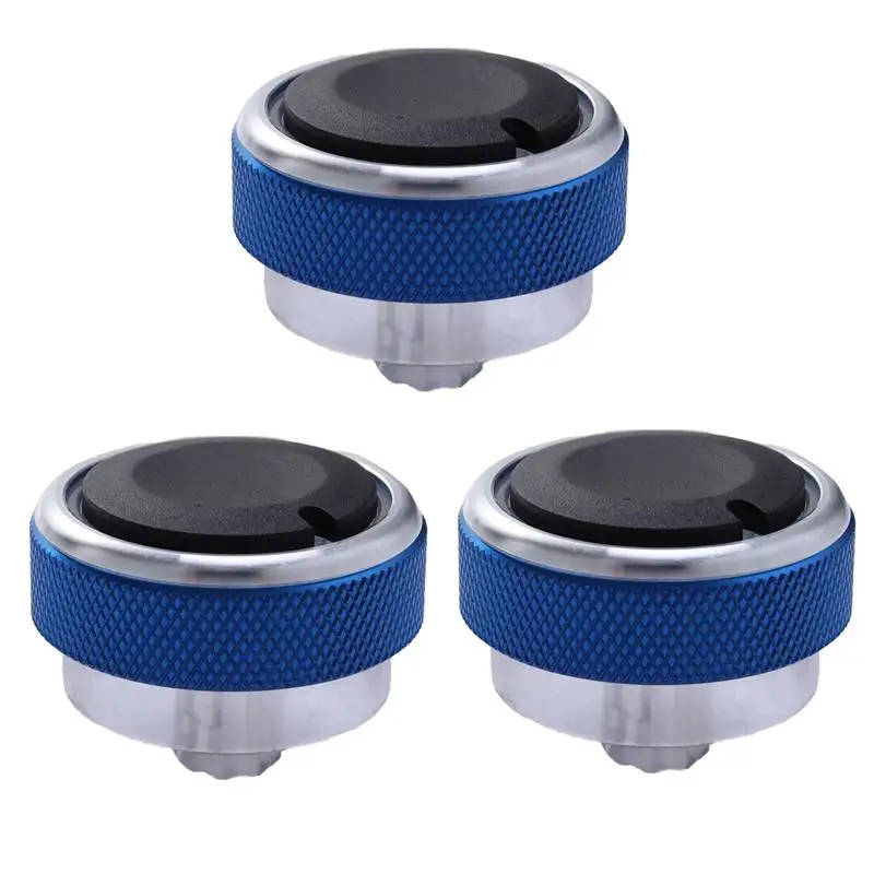 3 PCS AC Knob Buttons Modern Durable Knobs Cap Button Cover For Ford Focus 2 Blue Decoration | Автомобили и мотоциклы