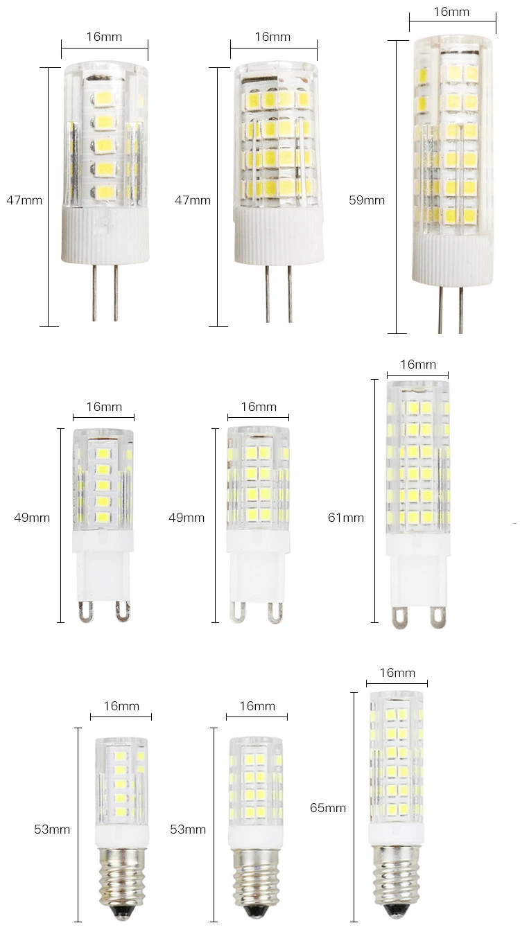 Description Picture 3 of itemG4 LED Spotlight 7w 9w 12w AC 220V 230V Lampada Replace 30w 50w 70w halogen lamp light 360 Beam Angle Christmas LED Bulb lamp