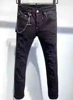 

NEW Men Jeans Ripped for Men Skinny DSQ Jeans Pants Men Jeans Zipper Outwear Man Pants