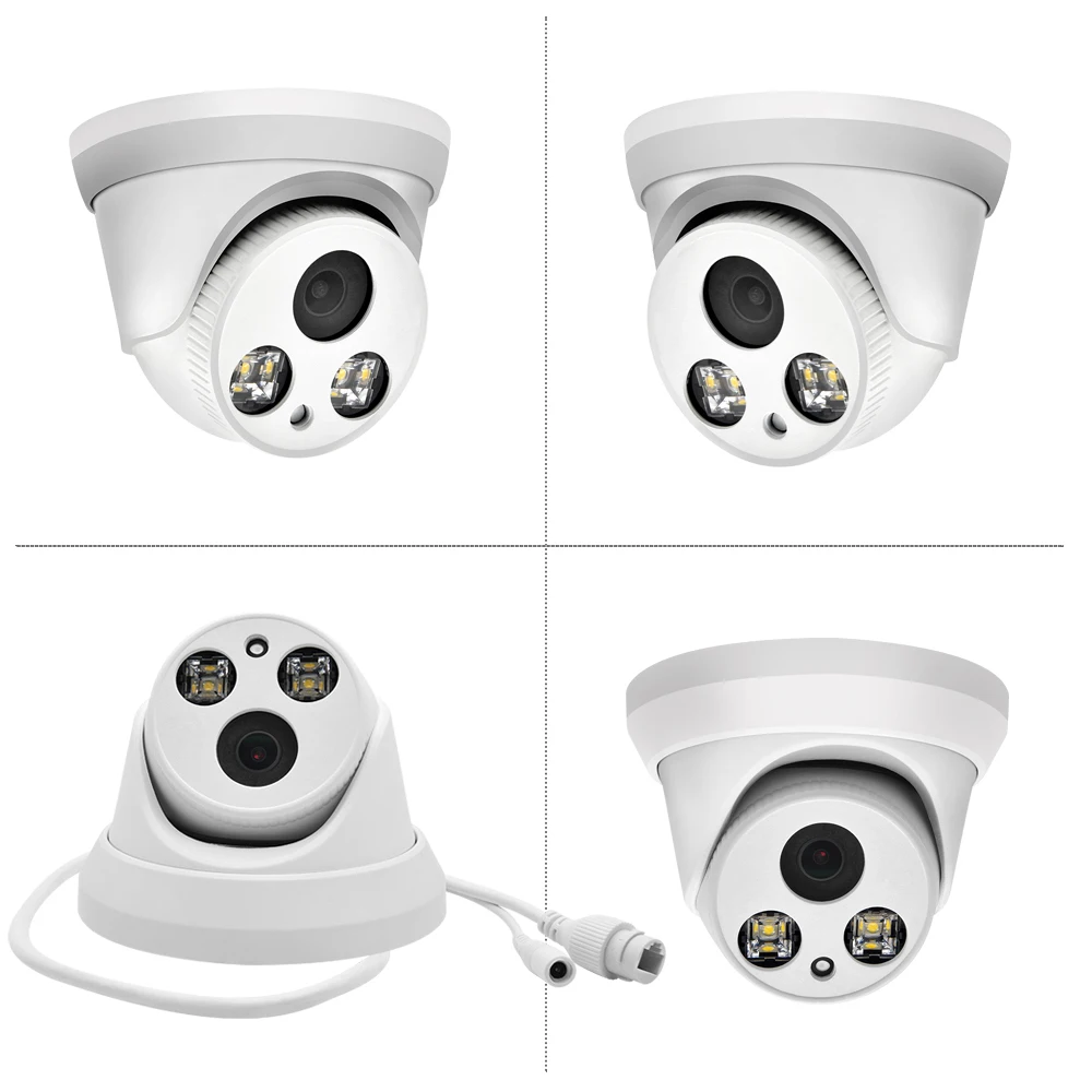 Hikvision совместимая цветная Vu 5MP купольная POE ip камера 8MP домашняя видеонаблюдения