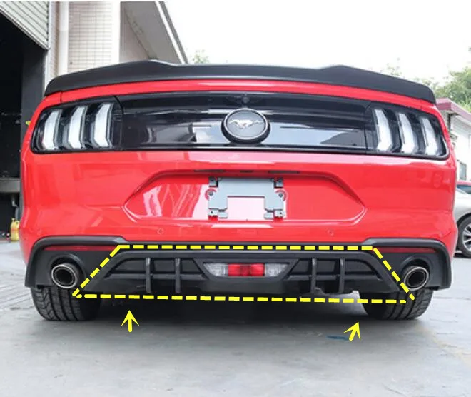 Mustang Gt500 Carbon Fiber Car Rear Bumper Spoiler Lip Bumper Diffuser Cover For Ford Mustang