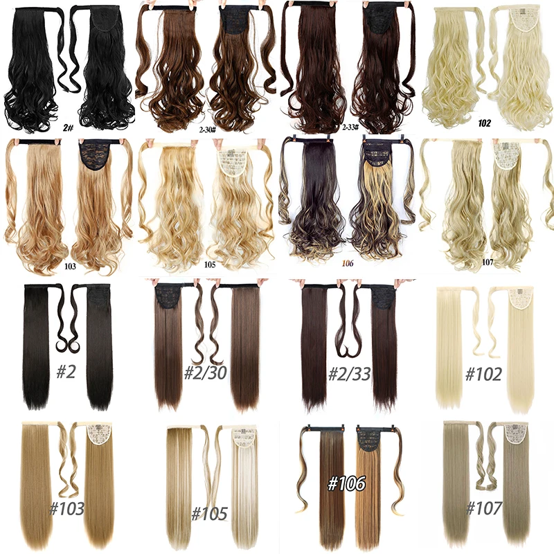 BUQI-24-Long-Straight-Around-Clip-In-Ponytail-Hair-Extension-Heat-Resistant-Synthetic-Natural-black-Pony