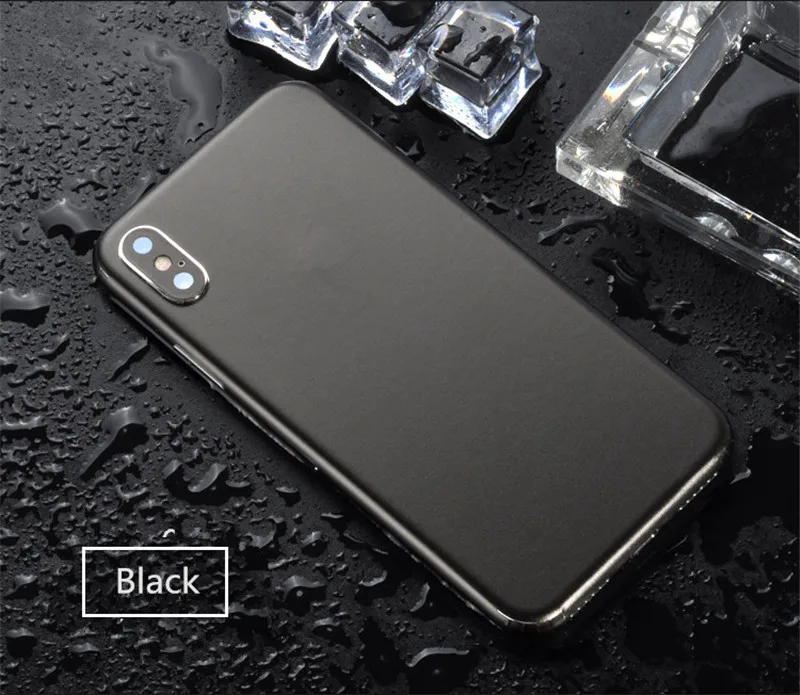 Black Для iPhone11 Pro MAX задняя пленка кожа полное покрытие наклейка для iPhone6s 7 8 Plus X XR XS MAX телефон защитная пленка цветная наклейка - Цвет: Black