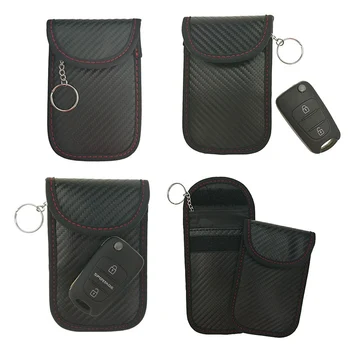 

2pcs New RFID Electromagnetic Shielding Car Key Case Signal Blocking Bag Signal Blocker Case Faraday Cage Pouch For Keyless Car