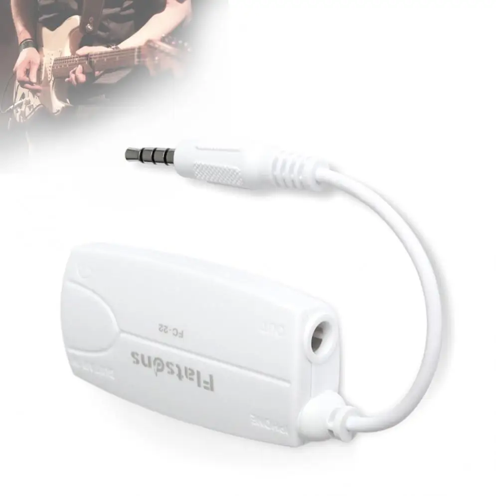 3.5mm Output Guitar Bass to Smartphone Effect Interface Connection Color White Adapter Audio Connector Fit for iPhone iPad | Спорт и