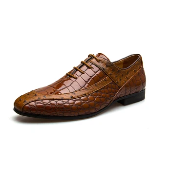 

Ace Wedding Party Classic Leather Men's Dress Brown Dress Shoes Men's Pure Oxford Shoes Men Loafers
