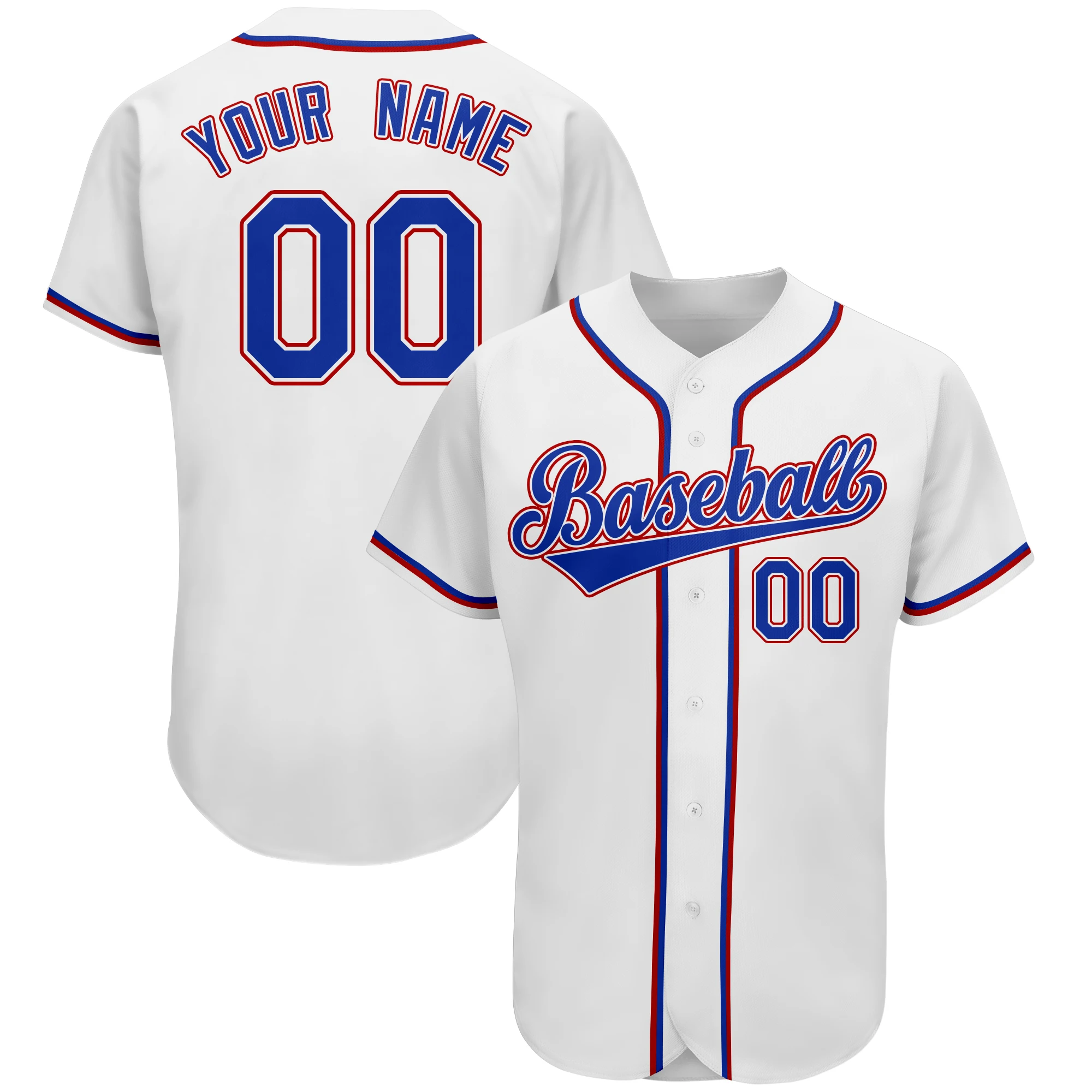 Baseball Jersey,Softball Shirts High-quality Breathbable Print Team Name/Number Outdoors Big size for Men/Lady/Kids