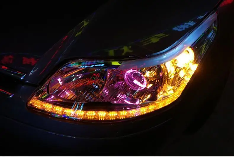 Автоаксессуар Luces Para автозапчасти Стайлинг светодиодные фары автомобиля фары в сборе 07 08 09 10 11 12 13 для Citroen C-Quatre