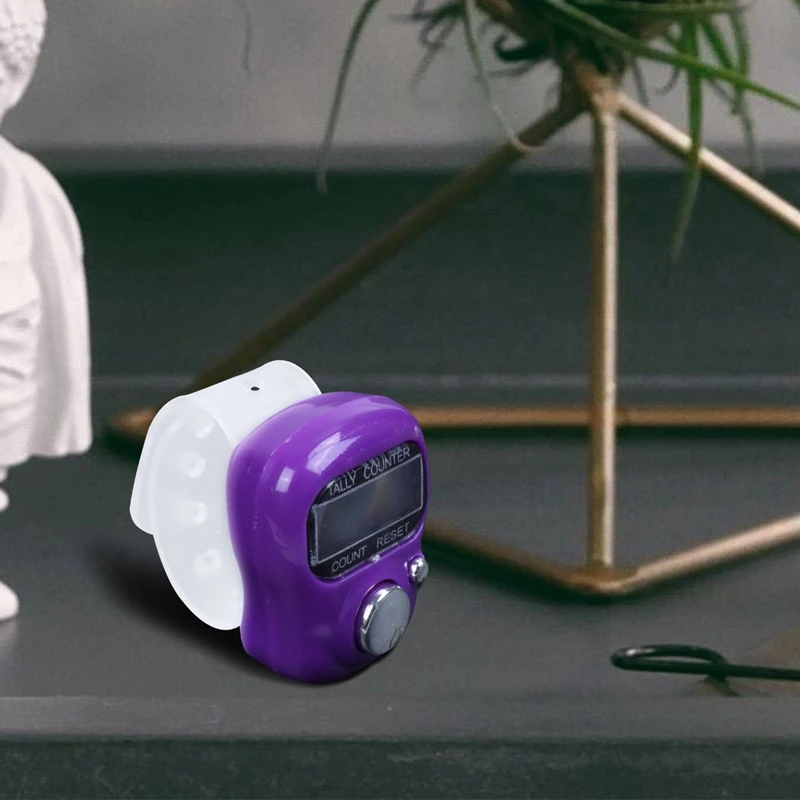 Футляр фиолетового цвета чернил сброса 5 цифр ЖК дисплей электронный счетчик