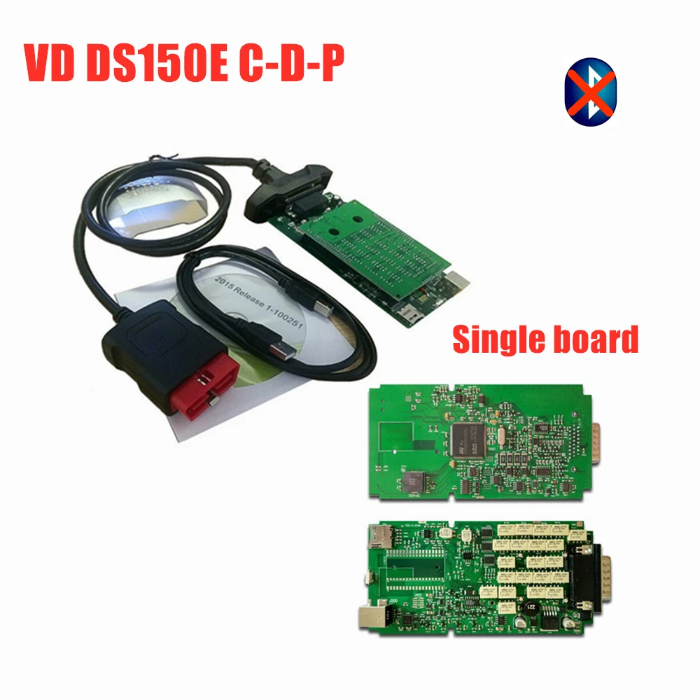 VD DS150E C-D-P для delphis лучшее качество одноплатный 2016R0 keygen с bluetooth obd Автомобильный диагностический инструмент+ 8 шт. автомобиль/Грузовик Кабели - Цвет: without bluetooth