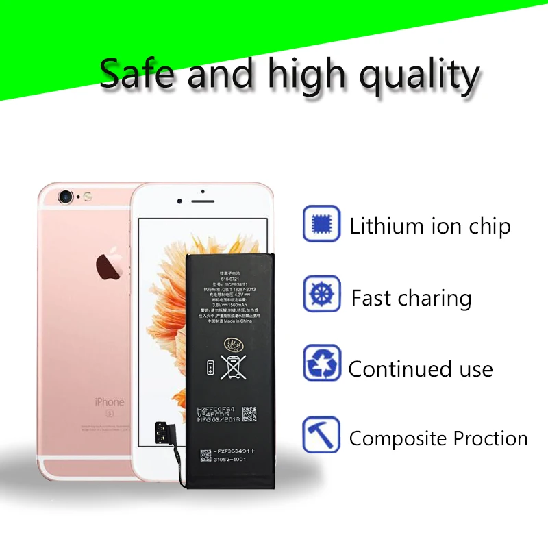 Телефон Батарея для iphone 8, 8 Plus 5 5S Замена мА/ч. аккумулятор 0 цикла Батарея для iphone 8, 8 Plus 5 5S батареи